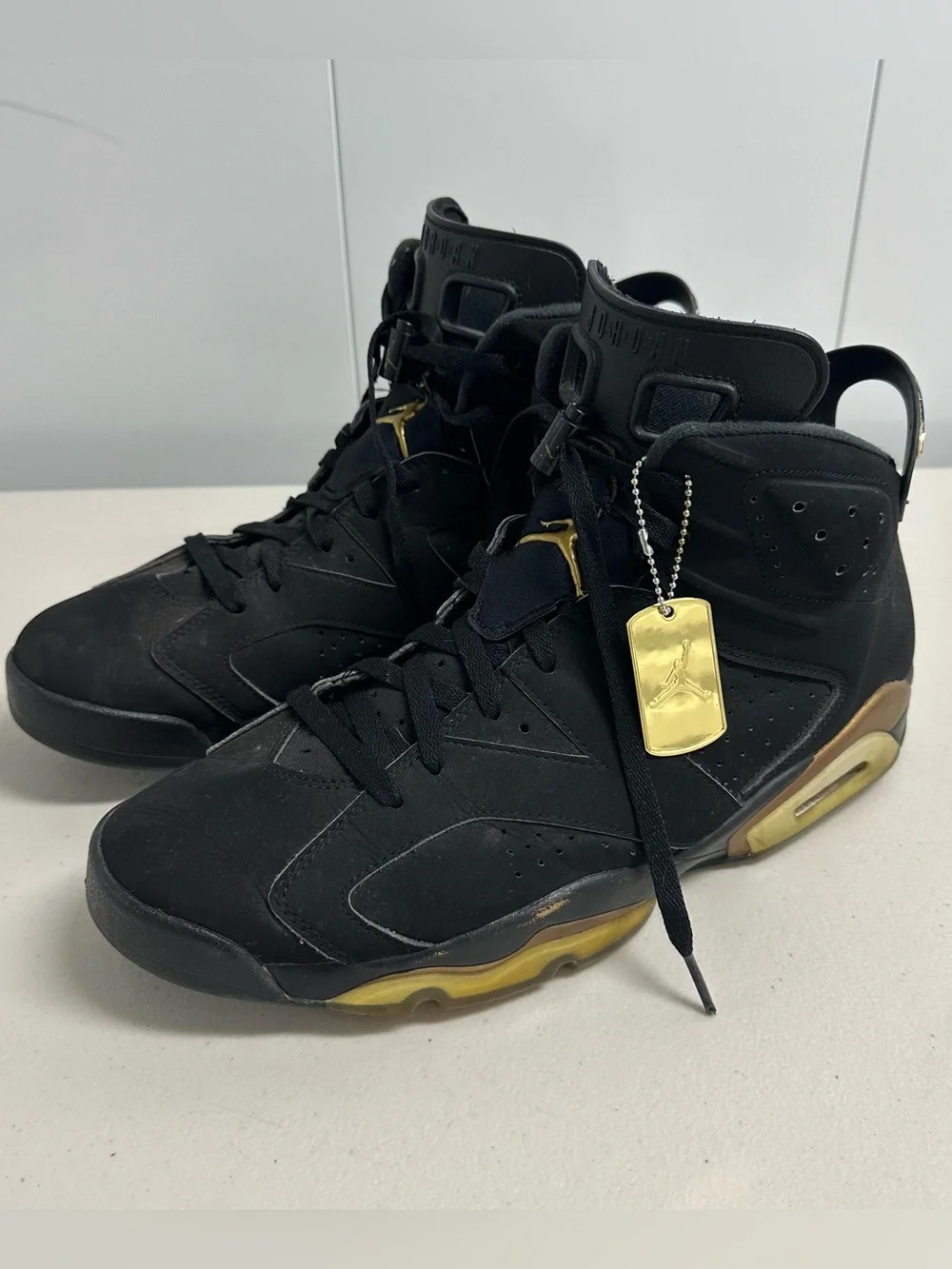 Air Jordan 6 Men’s Retro DMP Defining Moments Black Metallic Gold - Size 13